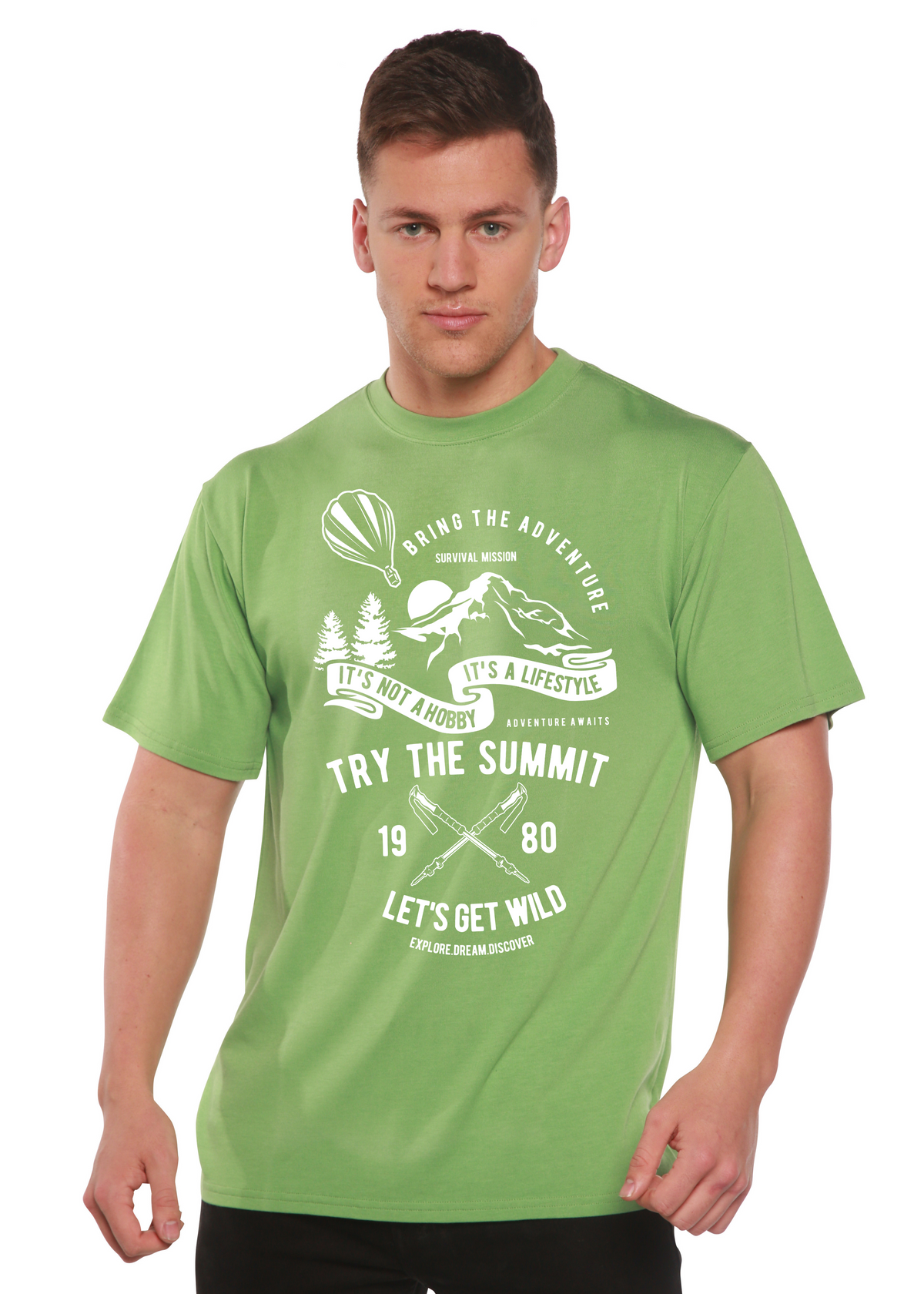 Try The Summit Spun Bamboo® Men's Bamboo Viscose/Organic Cotton Short Sleeve Graphic T-Shirt