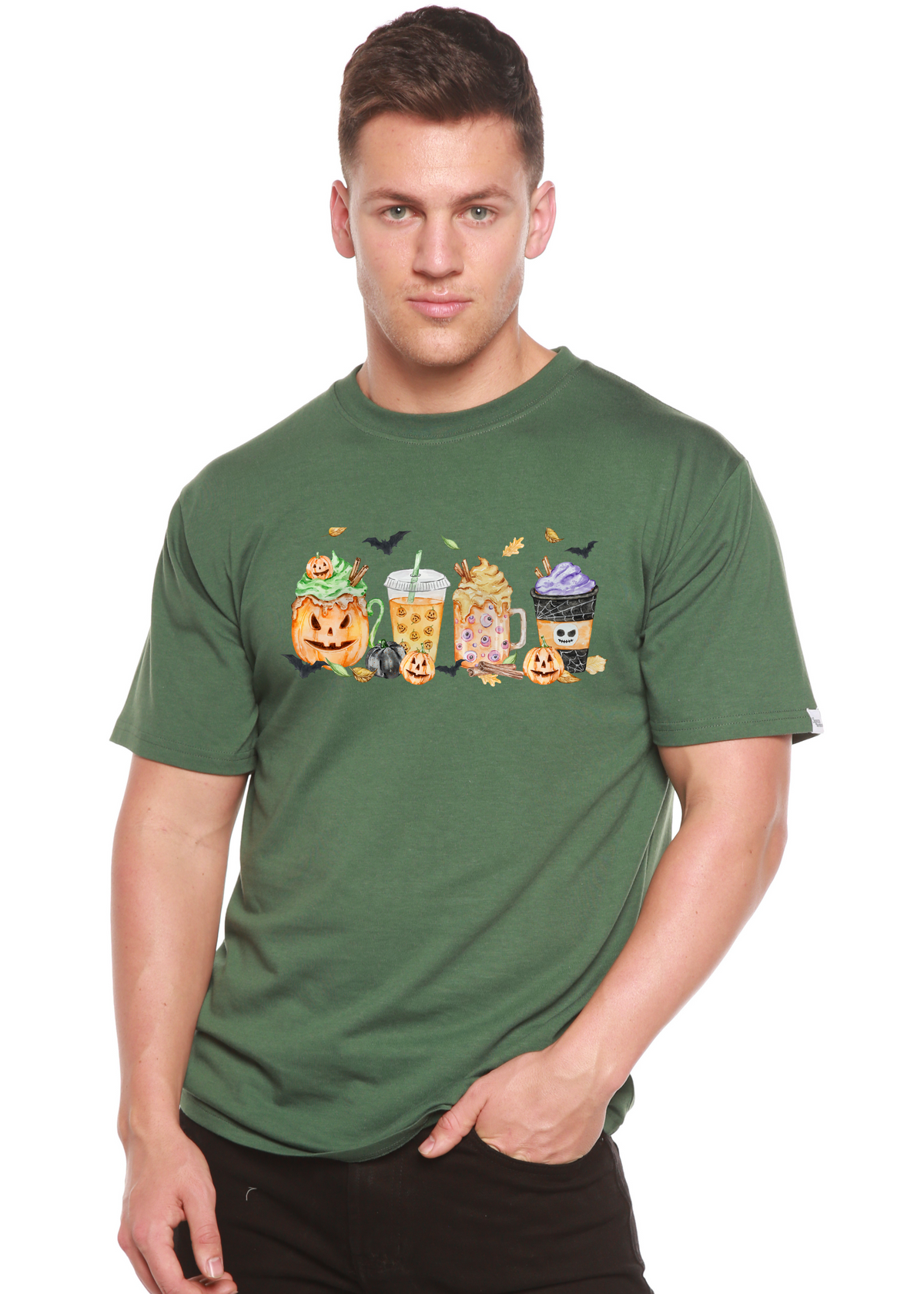 Happy Halloween Men's Bamboo Viscose/Organic Cotton Short Sleeve Graphic T-Shirt