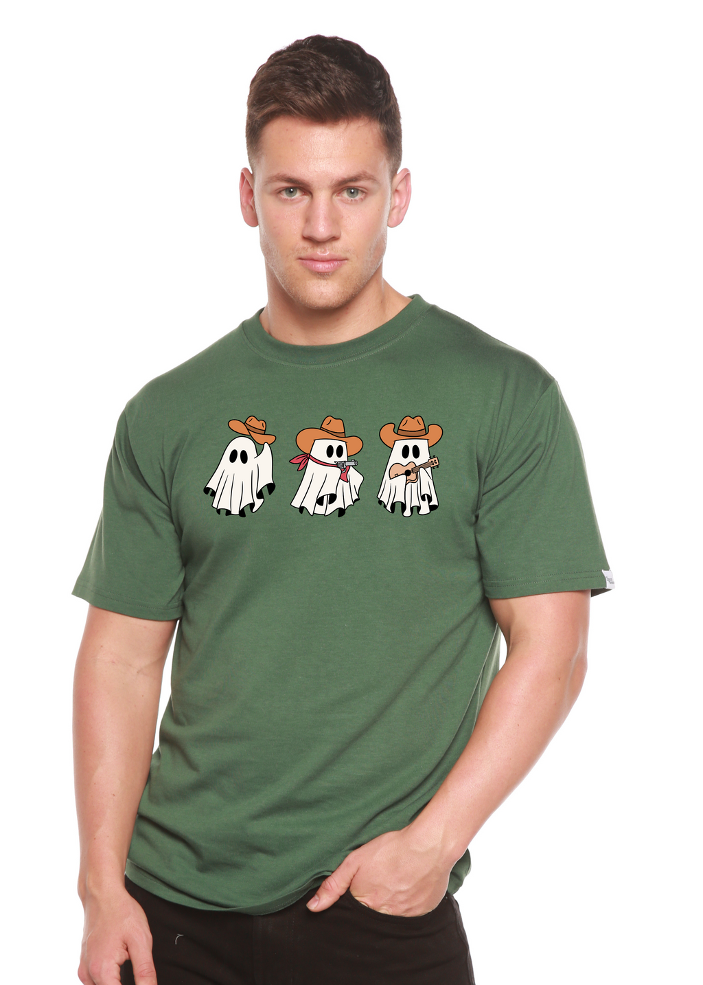 Cowboy Ghosts Unisex Bamboo Viscose/Organic Cotton Short Sleeve Graphic T-Shirt