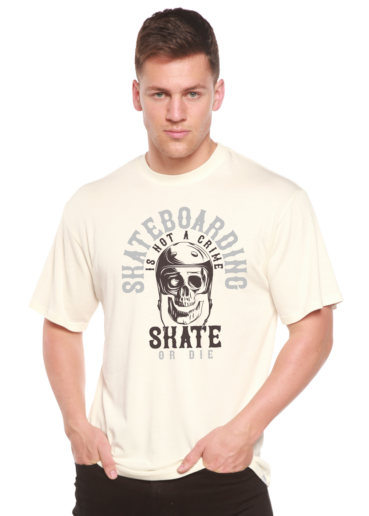 Skate Boarding Men's Bamboo Viscose/Organic Cotton Short Sleeve Graphic T-Shirt