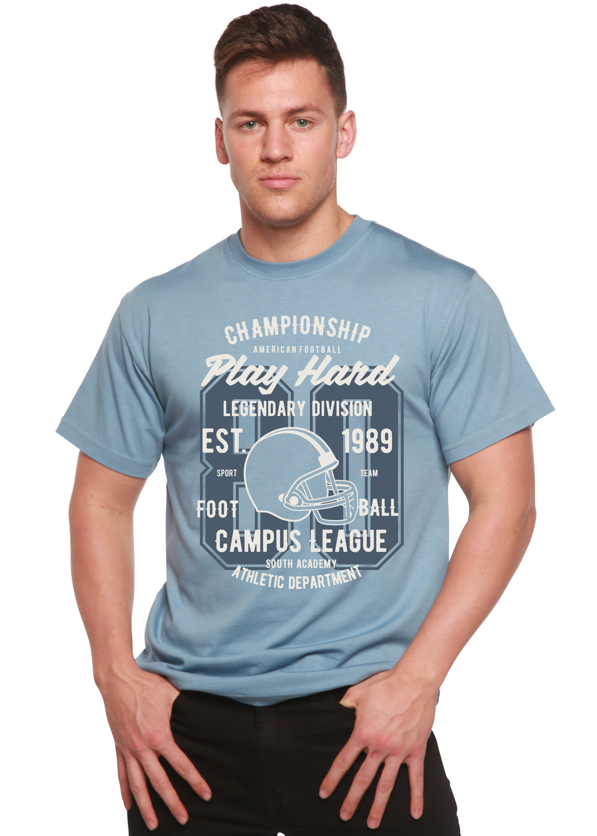 Play Hard Spun Bamboo® Men's Bamboo Viscose/Organic Cotton Short Sleeve Graphic T-Shirt