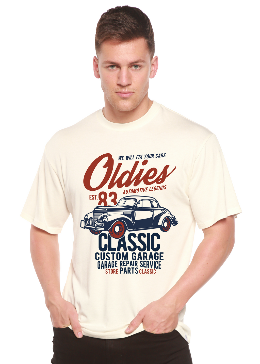 Oldies Spun Bamboo® Men's Bamboo Viscose/Organic Cotton Short Sleeve Graphic T-Shirt