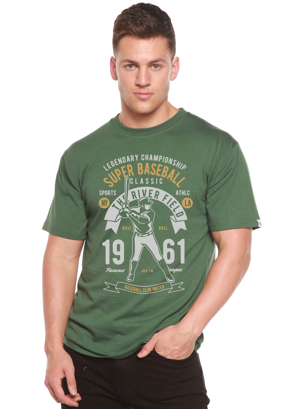 Super Baseball Spun Bamboo® Men's Bamboo Viscose/Organic Cotton Short Sleeve Graphic T-Shirt