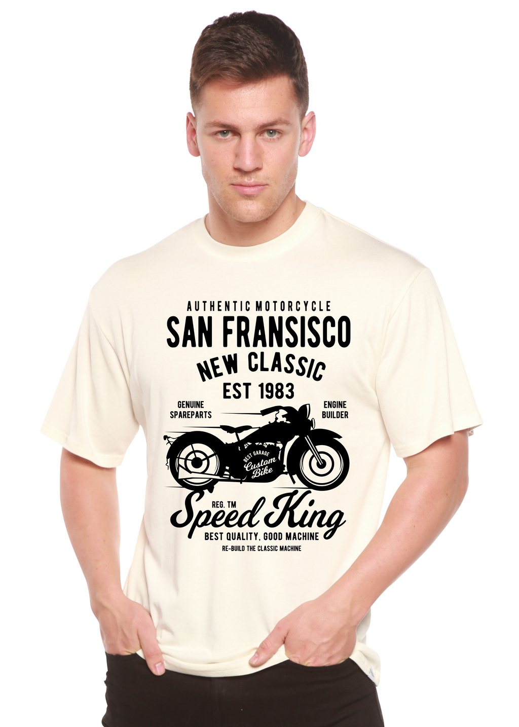 San Fransisco Spun Bamboo® Men's Bamboo Viscose/Organic Cotton Short Sleeve Graphic T-Shirt