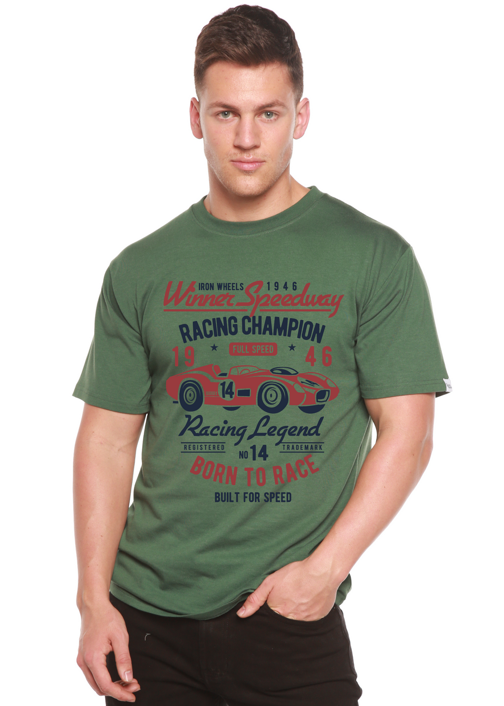 Winner Speedway Spun Bamboo® Men's Bamboo Viscose/Organic Cotton Short Sleeve Graphic T-Shirt