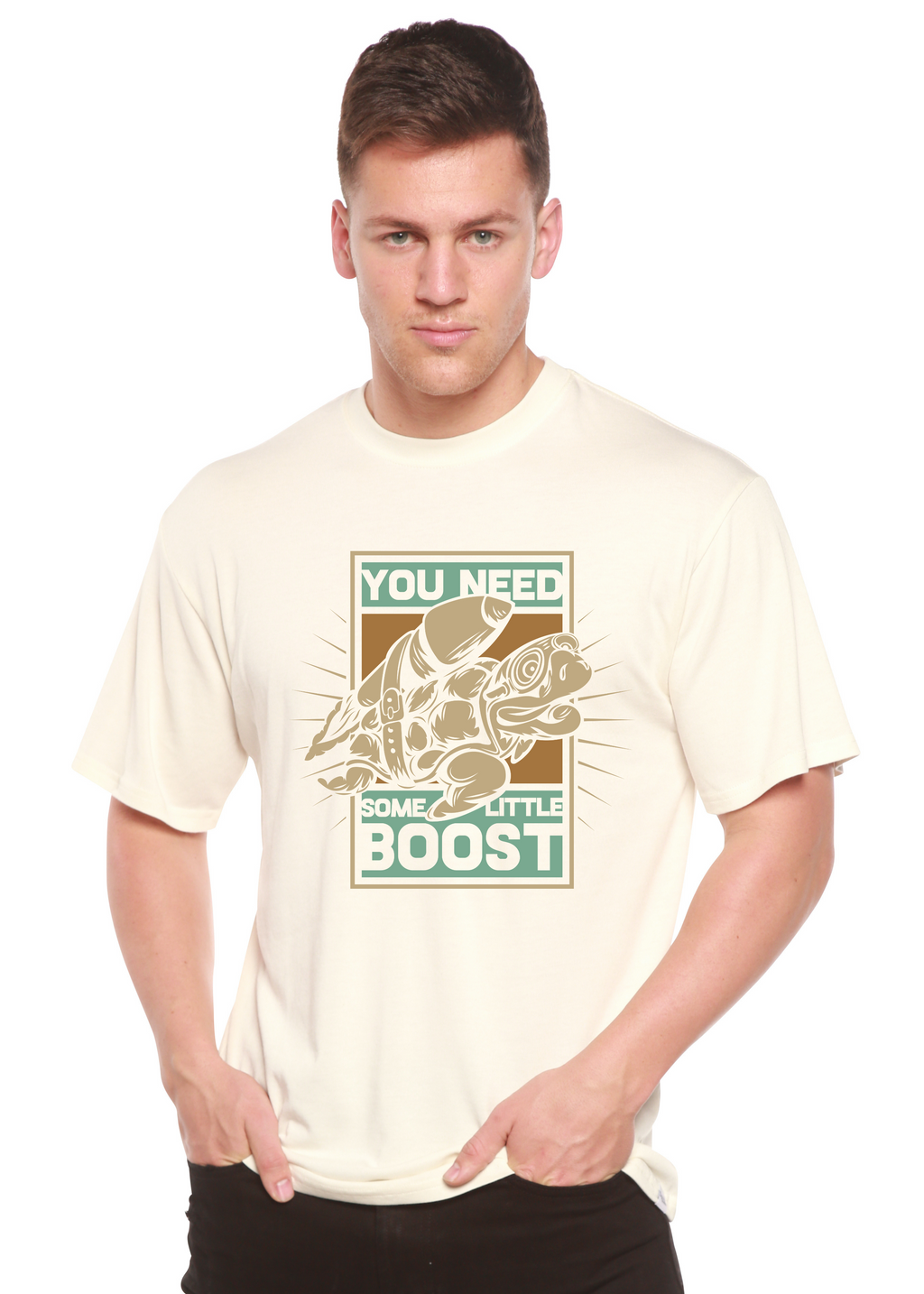 You Need Boost Men's Bamboo Viscose/Organic Cotton Short Sleeve Graphic T-Shirt