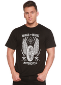 Wings And Wheel Spun Bamboo® Men's Bamboo Viscose/Organic Cotton Short Sleeve Graphic T-Shirt