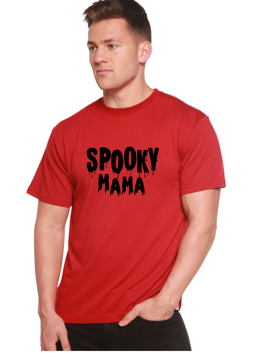 Spooky Mama Halloween Men's Bamboo Viscose/Organic Cotton Short Sleeve Graphic T-Shirt
