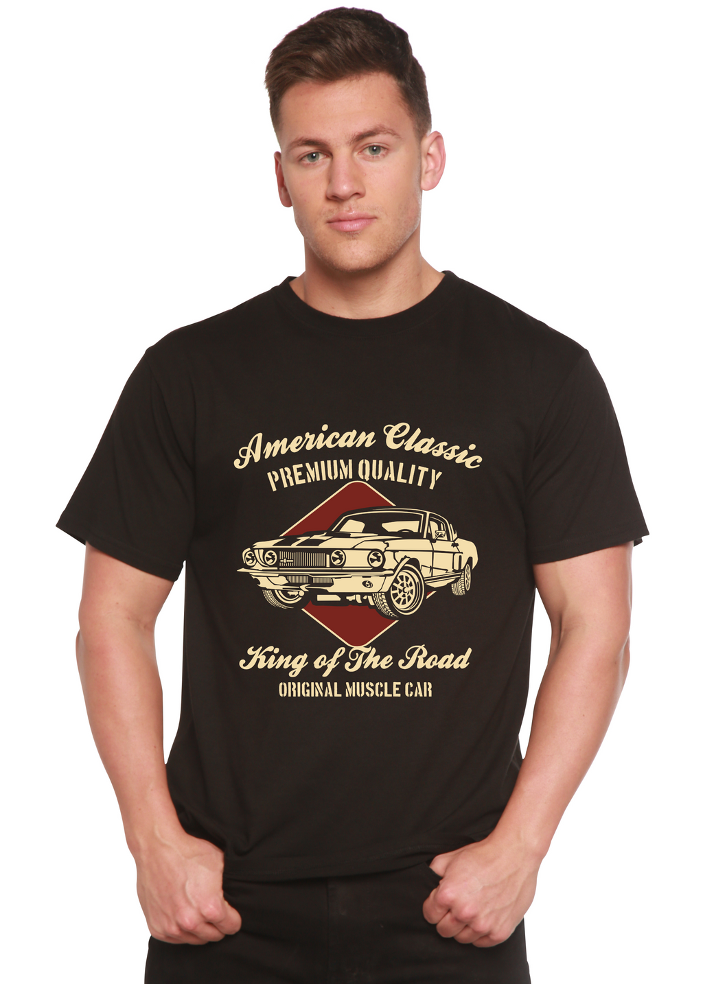 American Classic Men's Bamboo Viscose/Organic Cotton Short Sleeve Graphic T-Shirt