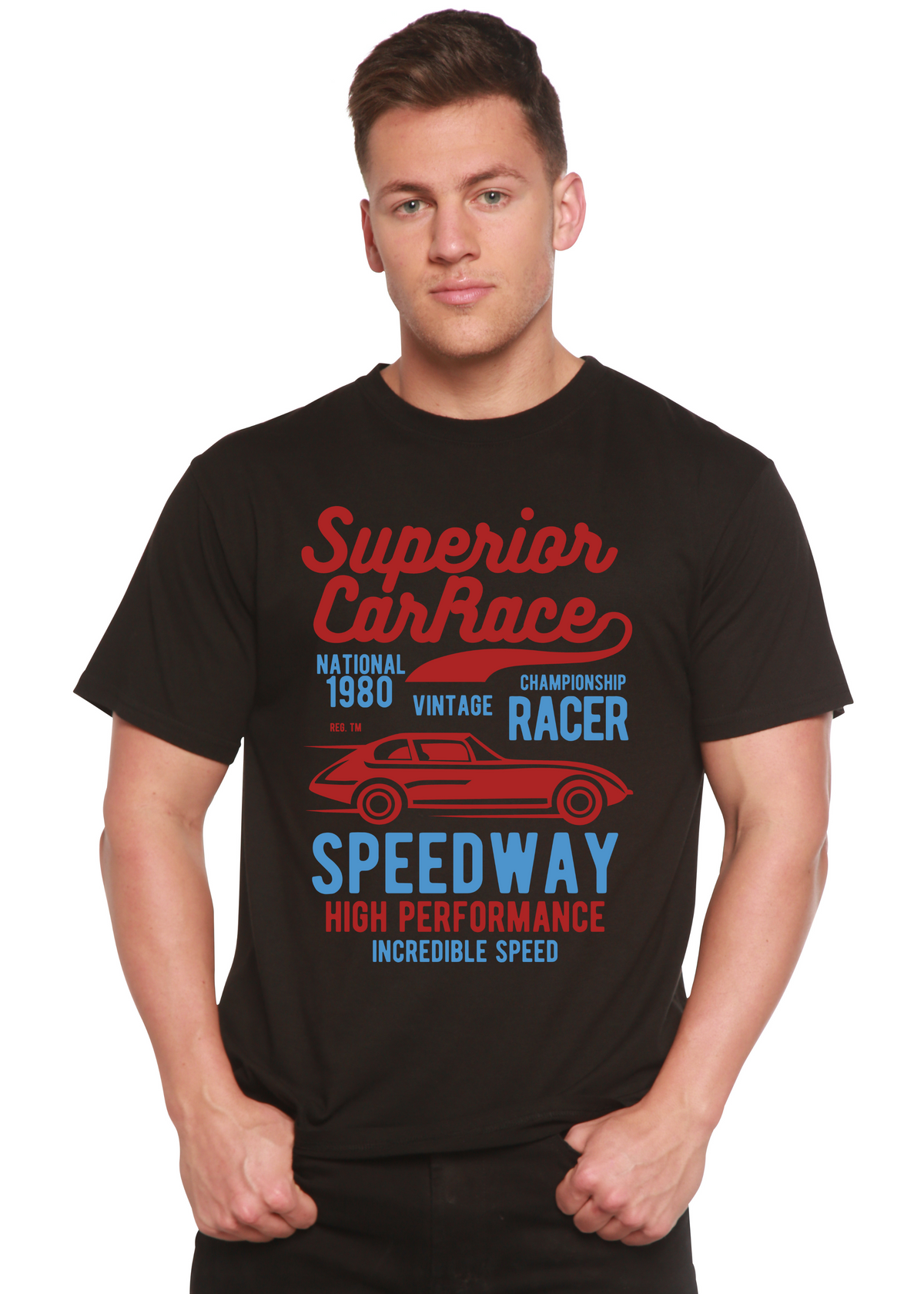 Superior Car Spun Bamboo® Men's Bamboo Viscose/Organic Cotton Short Sleeve Graphic T-Shirt