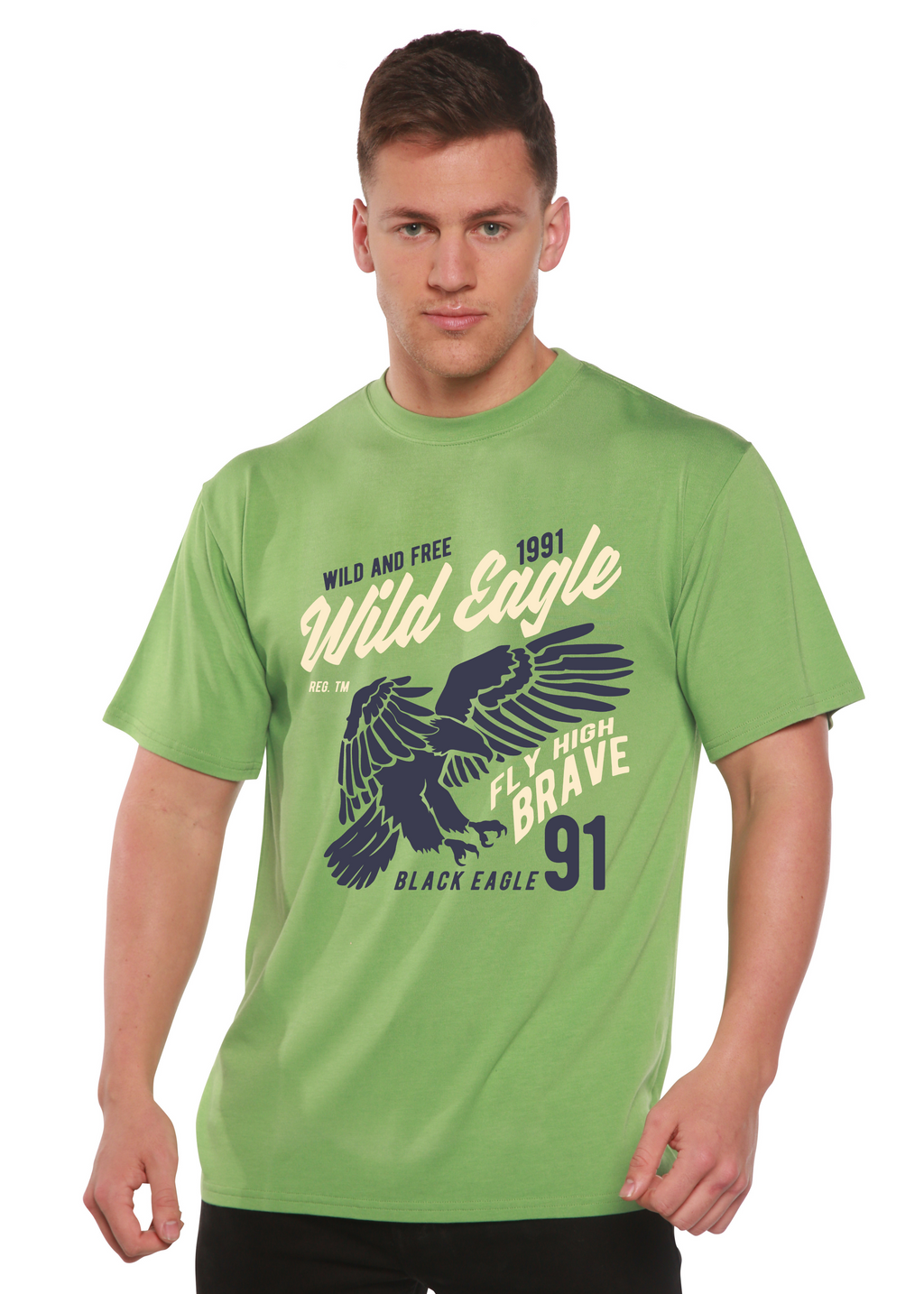 Wild Eagle Spun Bamboo® Men's Bamboo Viscose/Organic Cotton Short Sleeve Graphic T-Shirt
