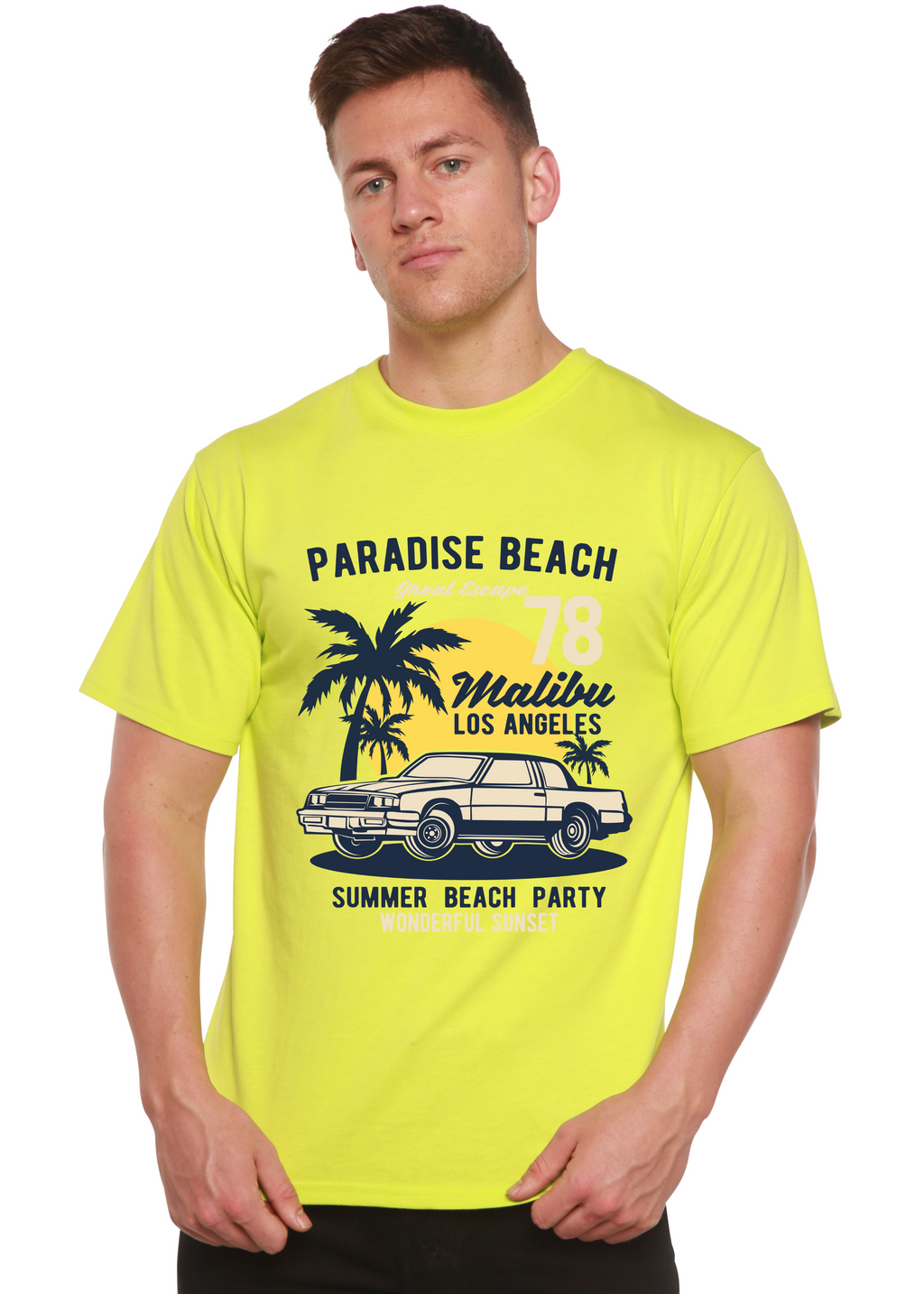 Paradise Beach Spun Bamboo® Men's Bamboo Viscose/Organic Cotton Short Sleeve Graphic T-Shirt