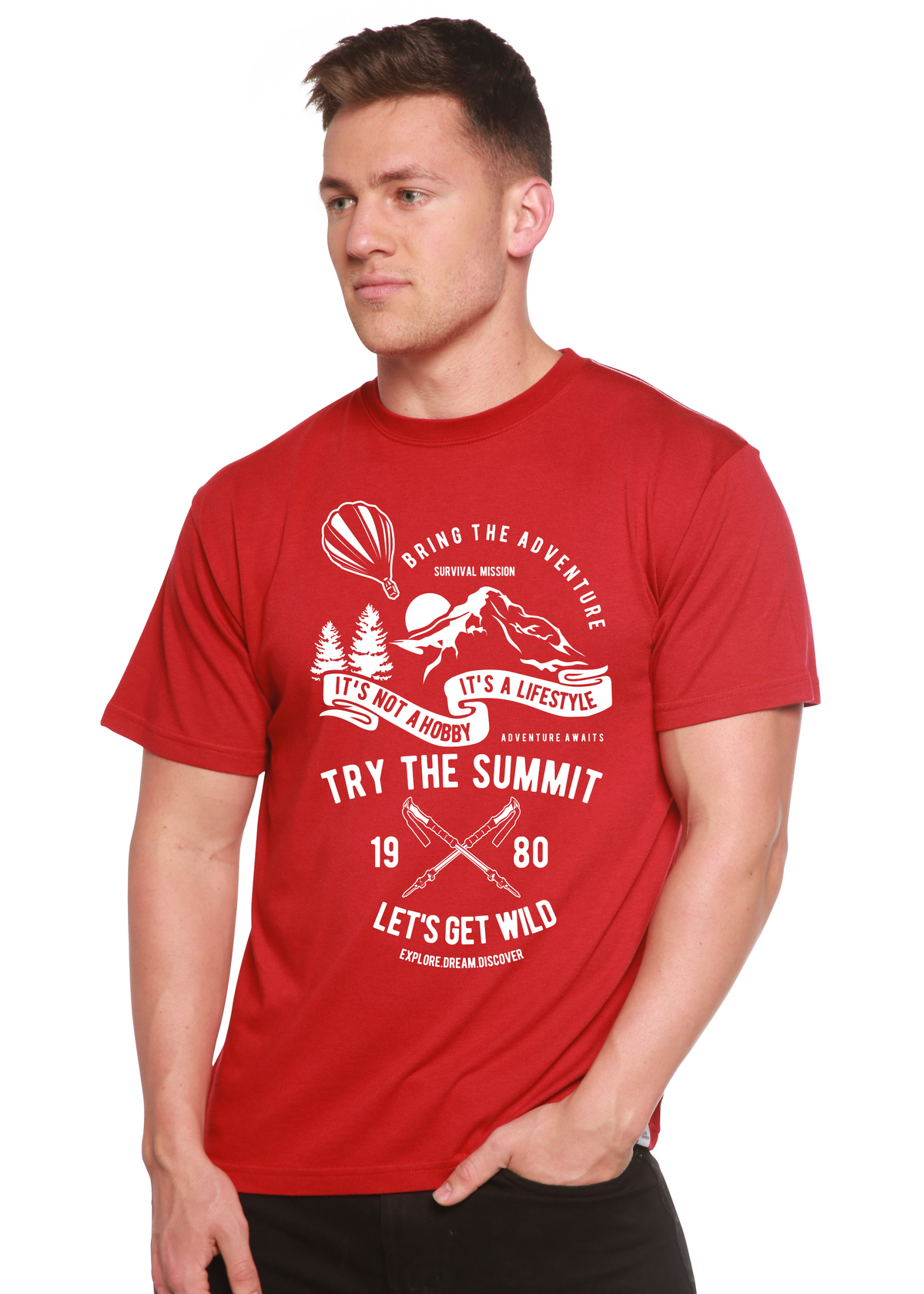 Try The Summit Spun Bamboo® Men's Bamboo Viscose/Organic Cotton Short Sleeve Graphic T-Shirt