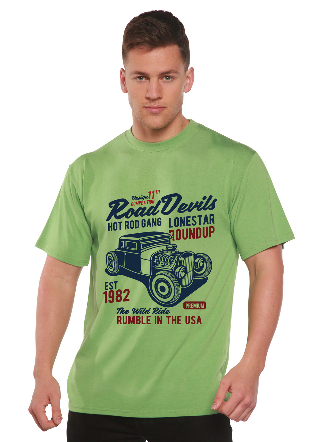 Road Devils Spun Bamboo® Men's Bamboo Viscose/Organic Cotton Short Sleeve Graphic T-Shirt
