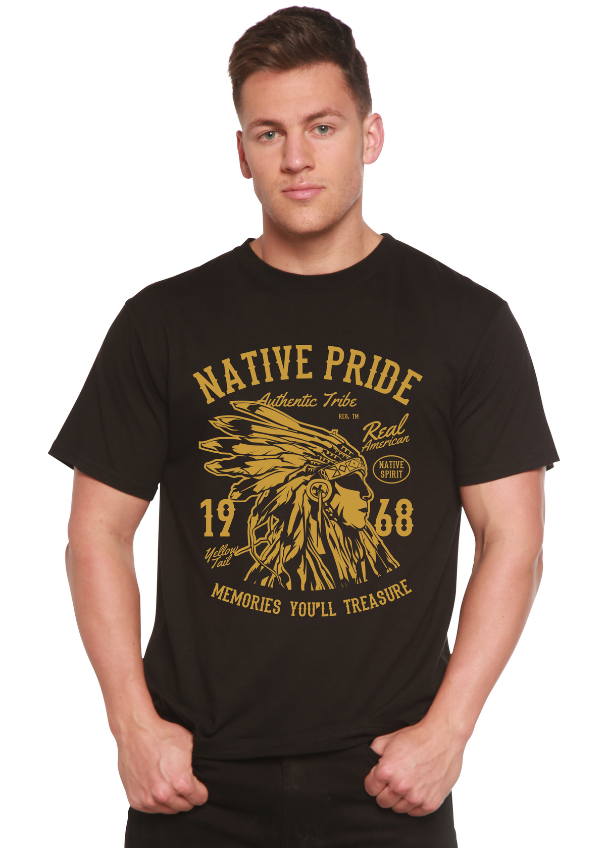 Native Pride Spun Bamboo® Men's Bamboo Viscose/Organic Cotton Short Sleeve Graphic T-Shirt