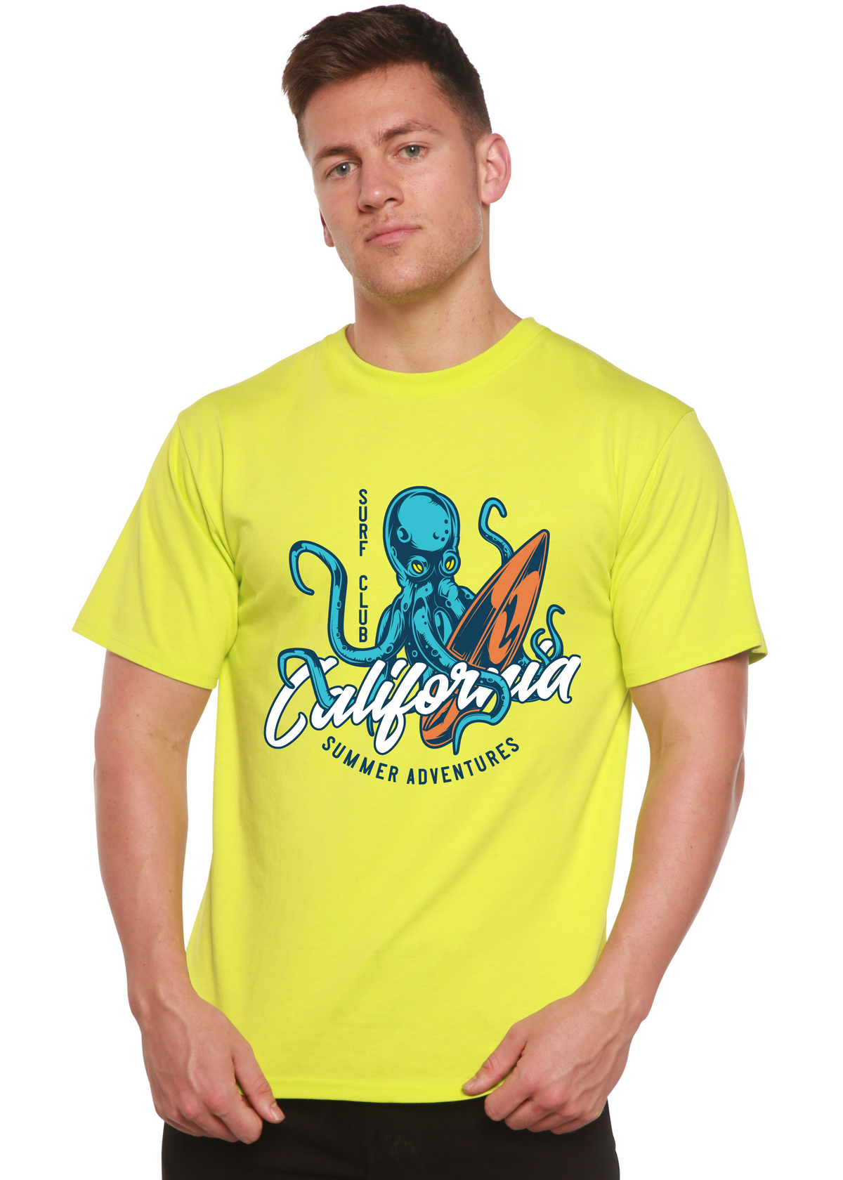 California Summer Adventures Men's Bamboo Viscose/Organic Cotton Short Sleeve Graphic T-Shirt