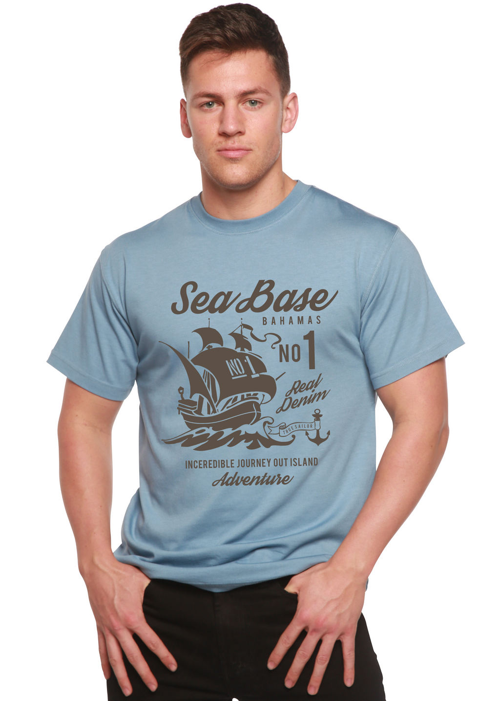 Sea Base Spun Bamboo® Men's Bamboo Viscose/Organic Cotton Short Sleeve Graphic T-Shirt