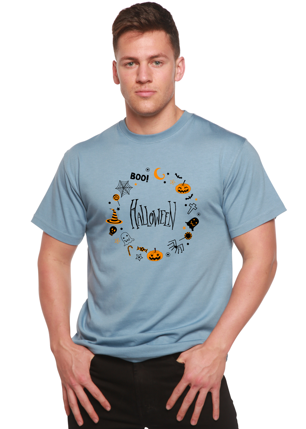 Bool Halloween Men's Bamboo Viscose/Organic Cotton Short Sleeve Graphic T-Shirt