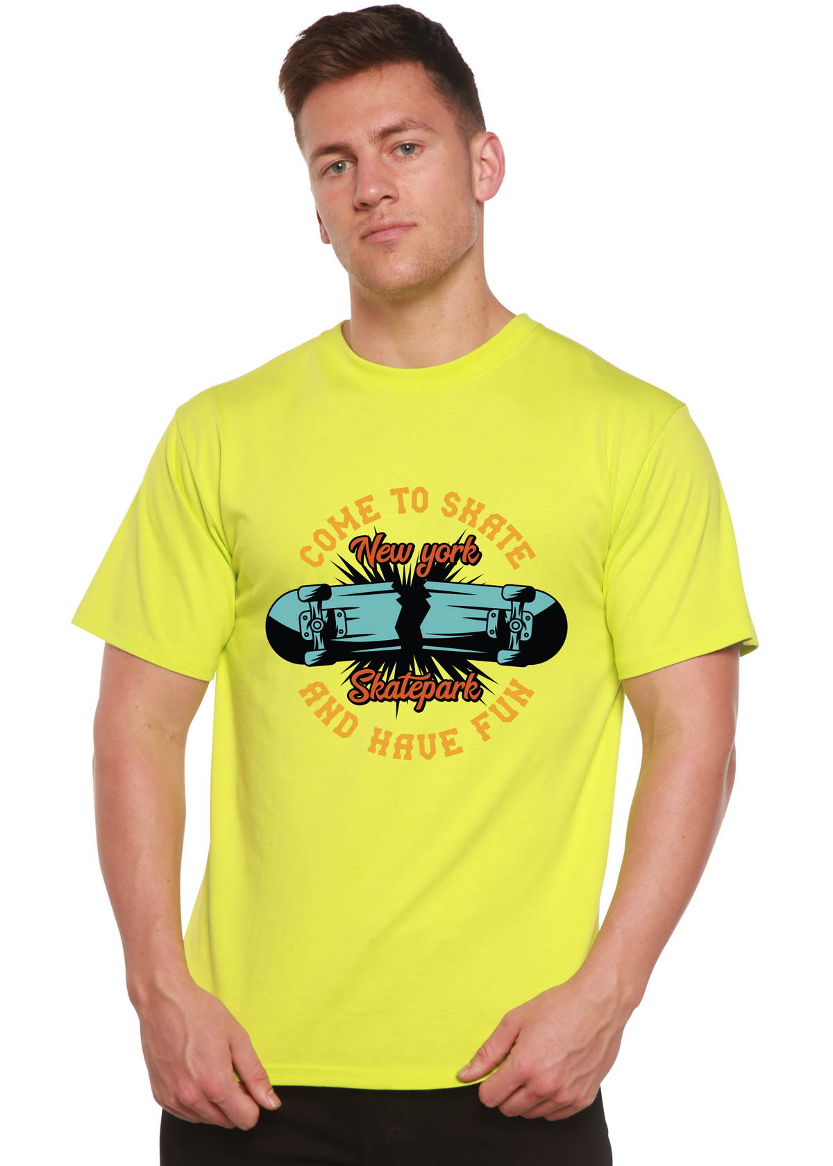 New York Skatepark Men's Bamboo Viscose/Organic Cotton Short Sleeve Graphic T-Shirt