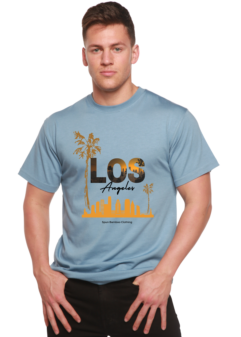 Los Angeles Unisex Bamboo Viscose/Organic Cotton Short Sleeve Graphic T-Shirt