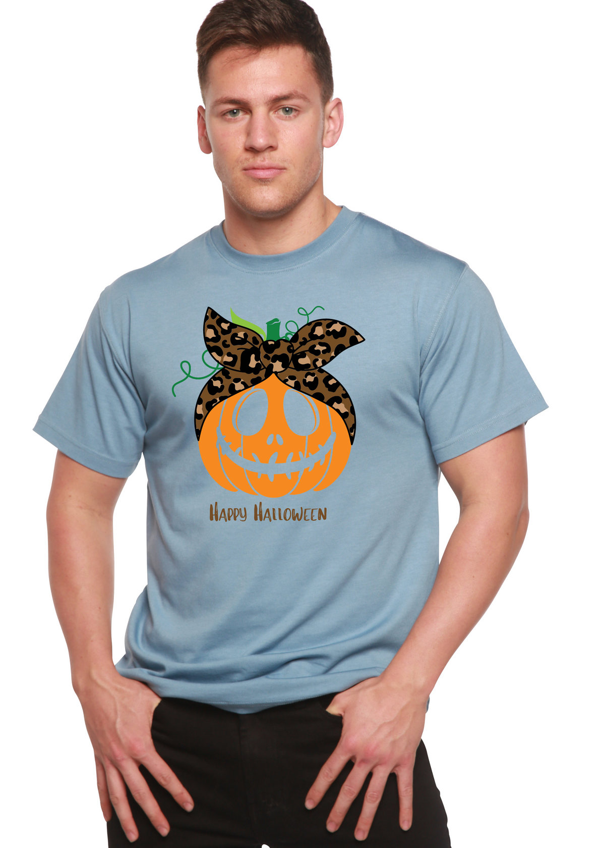Happy Halloween Men's Bamboo Viscose/Organic Cotton Short Sleeve Graphic T-Shirt