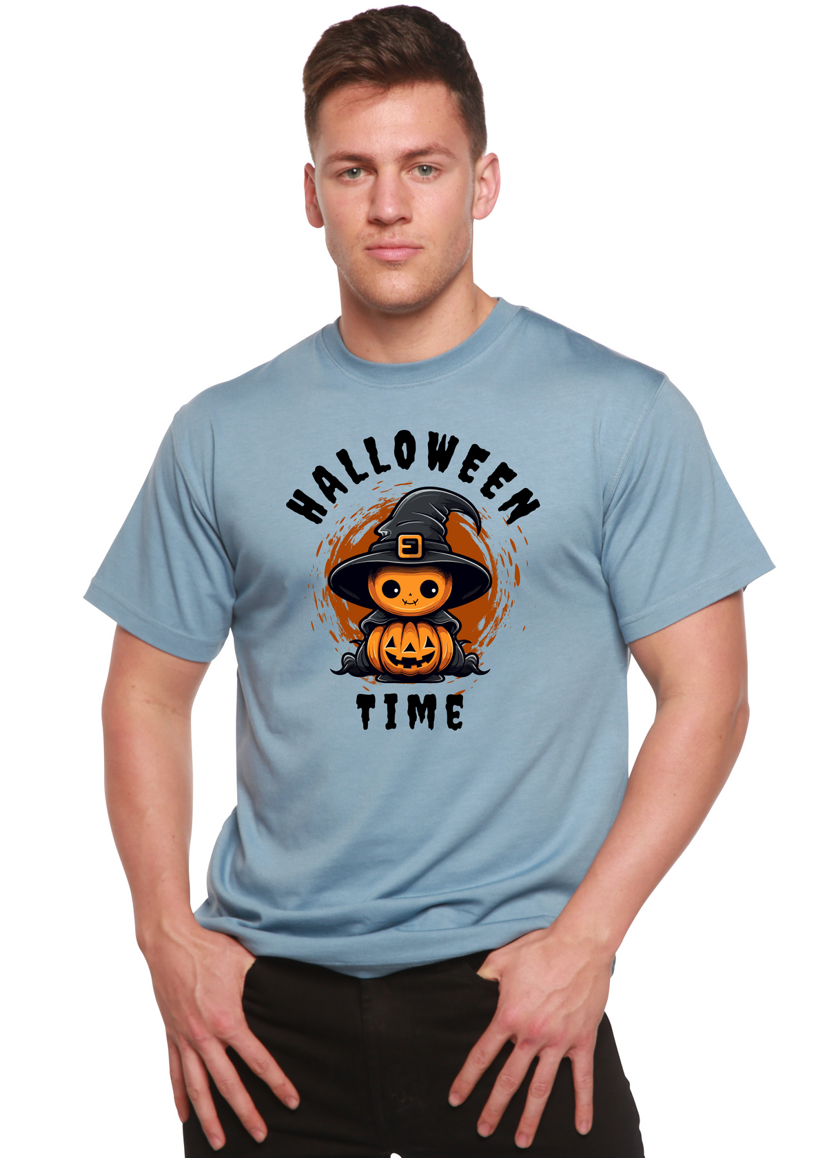 Halloween Time Unisex Bamboo Viscose/Organic Cotton Short Sleeve Graphic T-Shirt