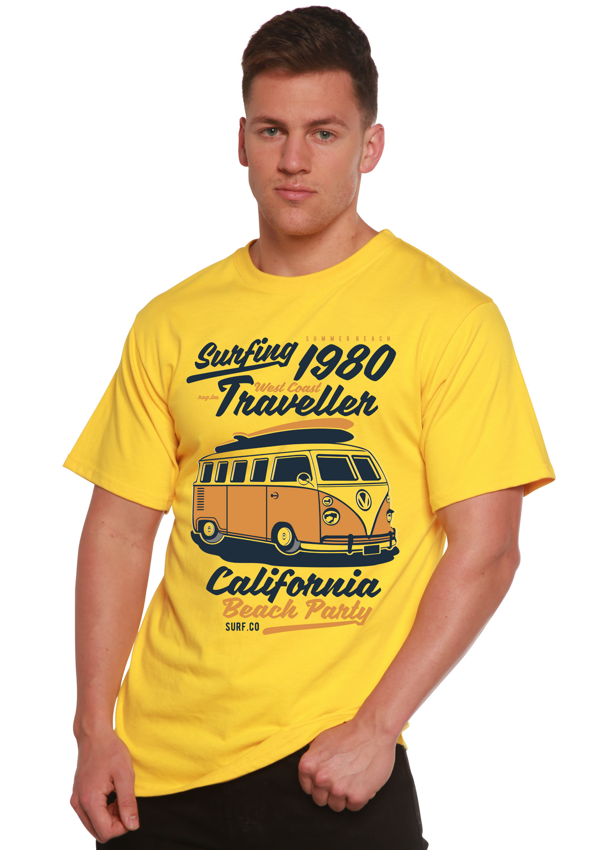 Surfing 1980 Spun Bamboo® Men's Bamboo Viscose/Organic Cotton Short Sleeve Graphic T-Shirt