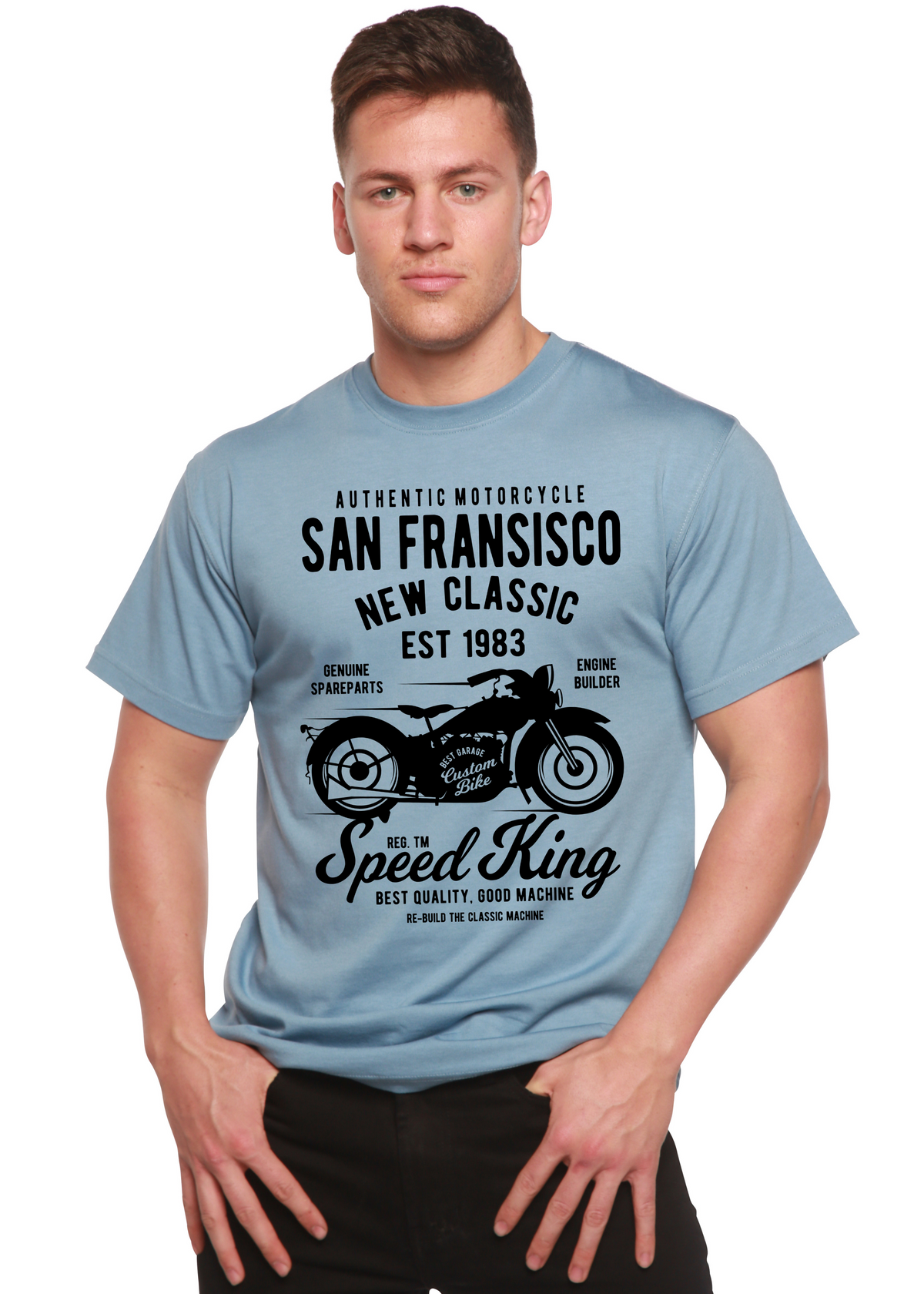 San Fransisco Spun Bamboo® Men's Bamboo Viscose/Organic Cotton Short Sleeve Graphic T-Shirt