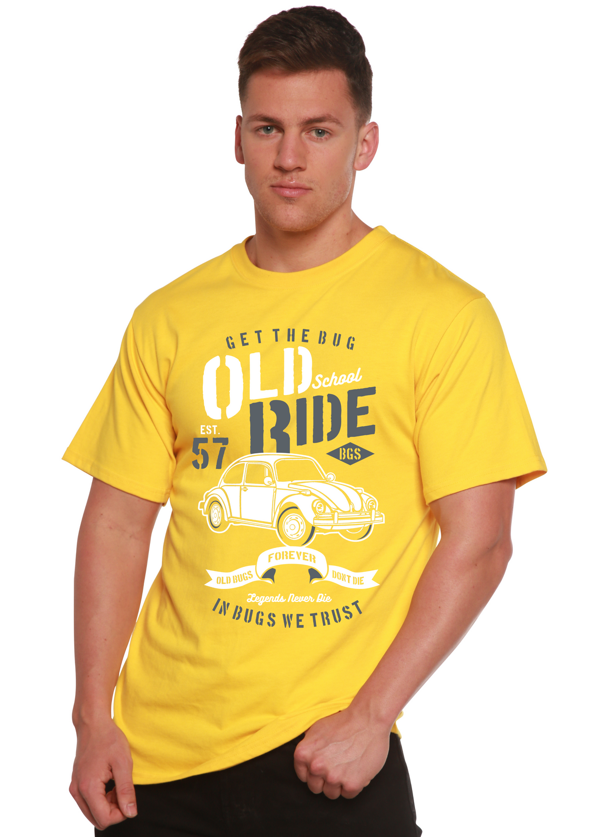 Old School Ride Spun Bamboo® Men's Bamboo Viscose/Organic Cotton Short Sleeve Graphic T-Shirt