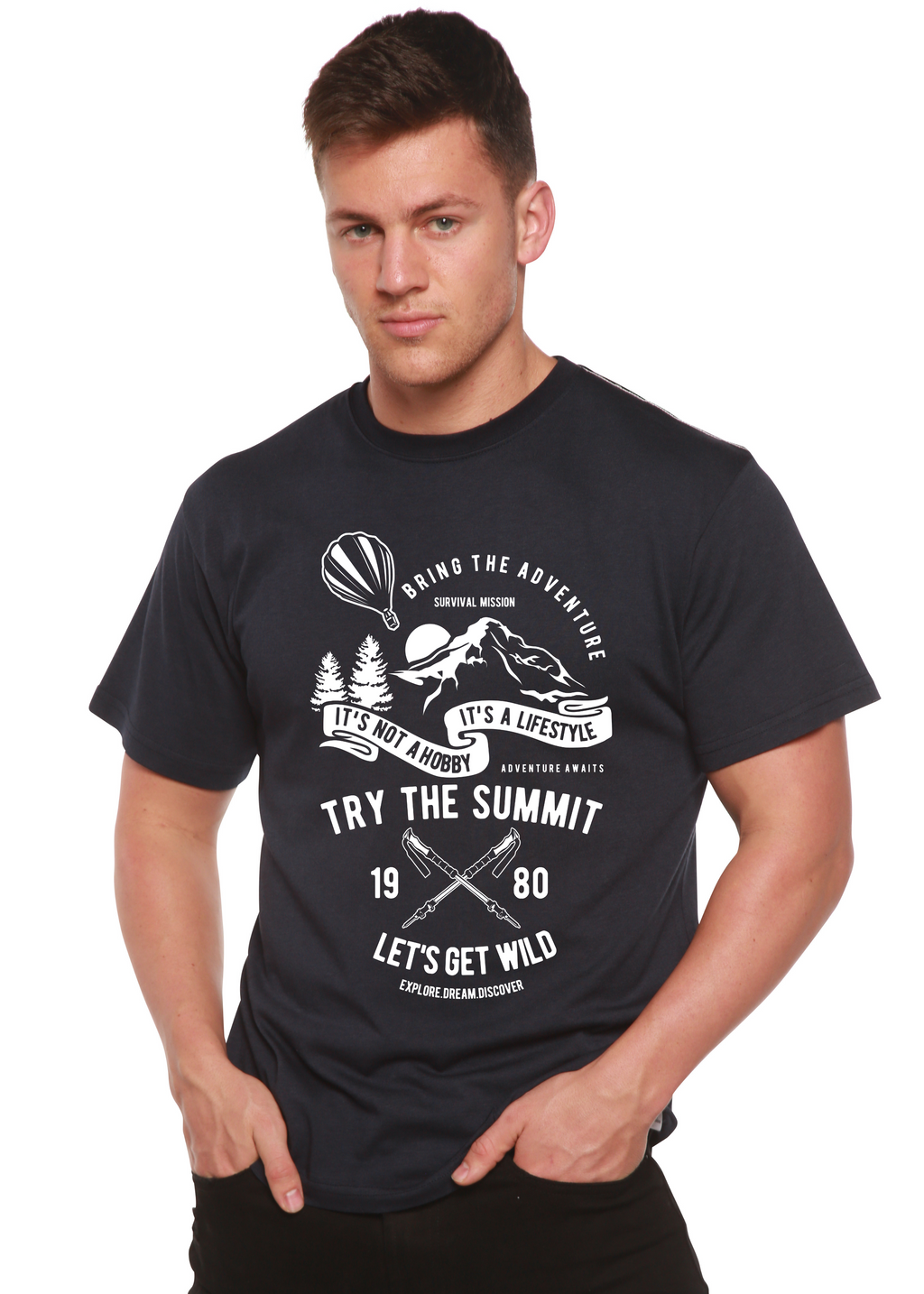 Try The Summit Spun Bamboo® Men's Bamboo Viscose/Organic Cotton Short Sleeve Graphic T-Shirt
