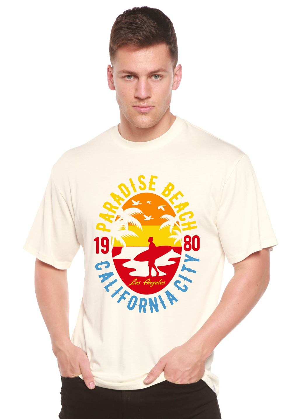 Sunshine Paradise Spun Bamboo® Men's Bamboo Viscose/Organic Cotton Short Sleeve Graphic T-Shirt