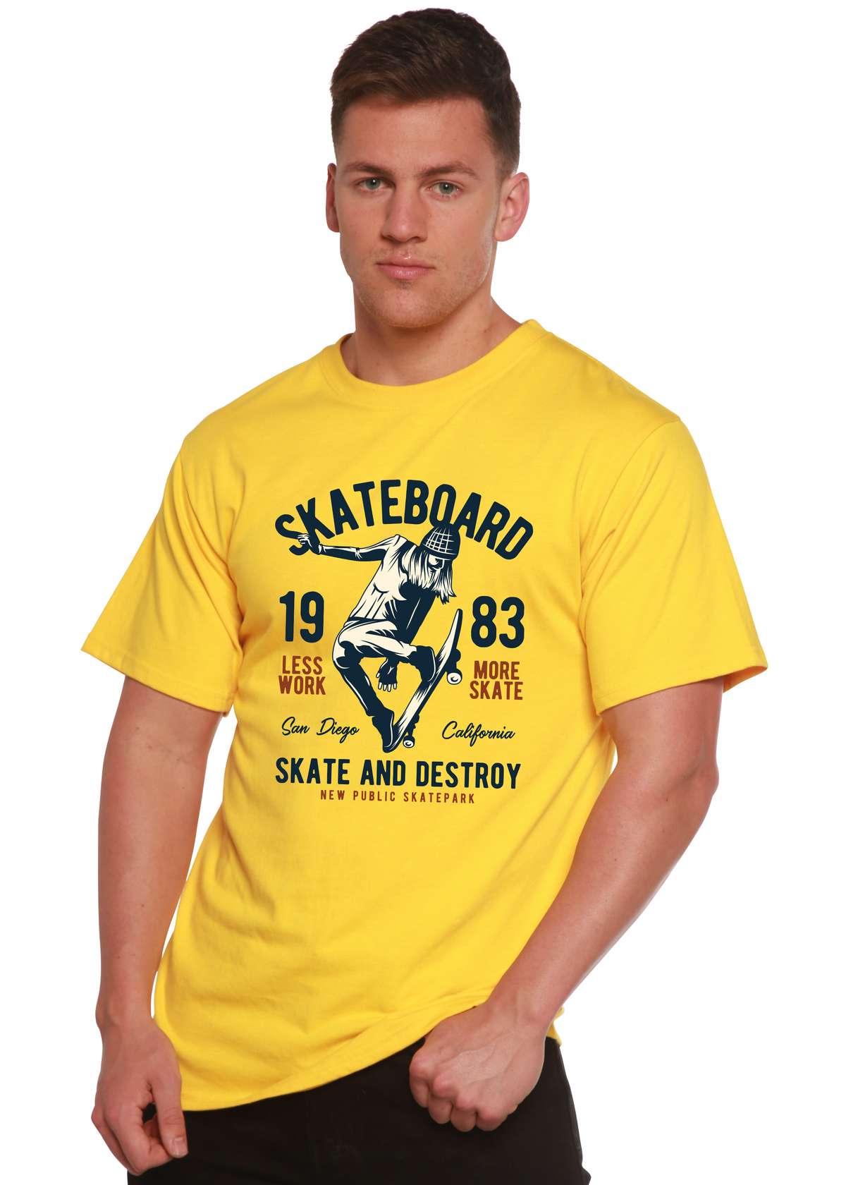 Skateboard 1983 Men's Bamboo Viscose/Organic Cotton Short Sleeve Graphic T-Shirt