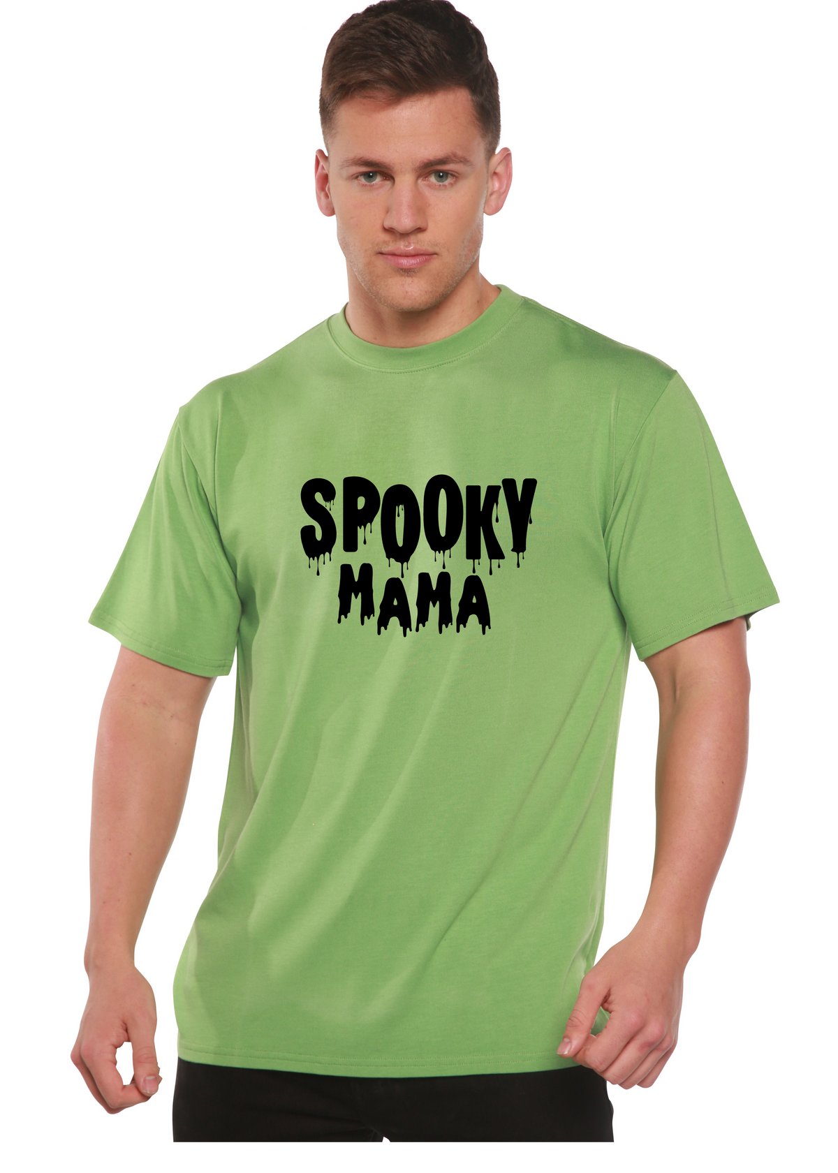 Spooky Mama Halloween Men's Bamboo Viscose/Organic Cotton Short Sleeve Graphic T-Shirt