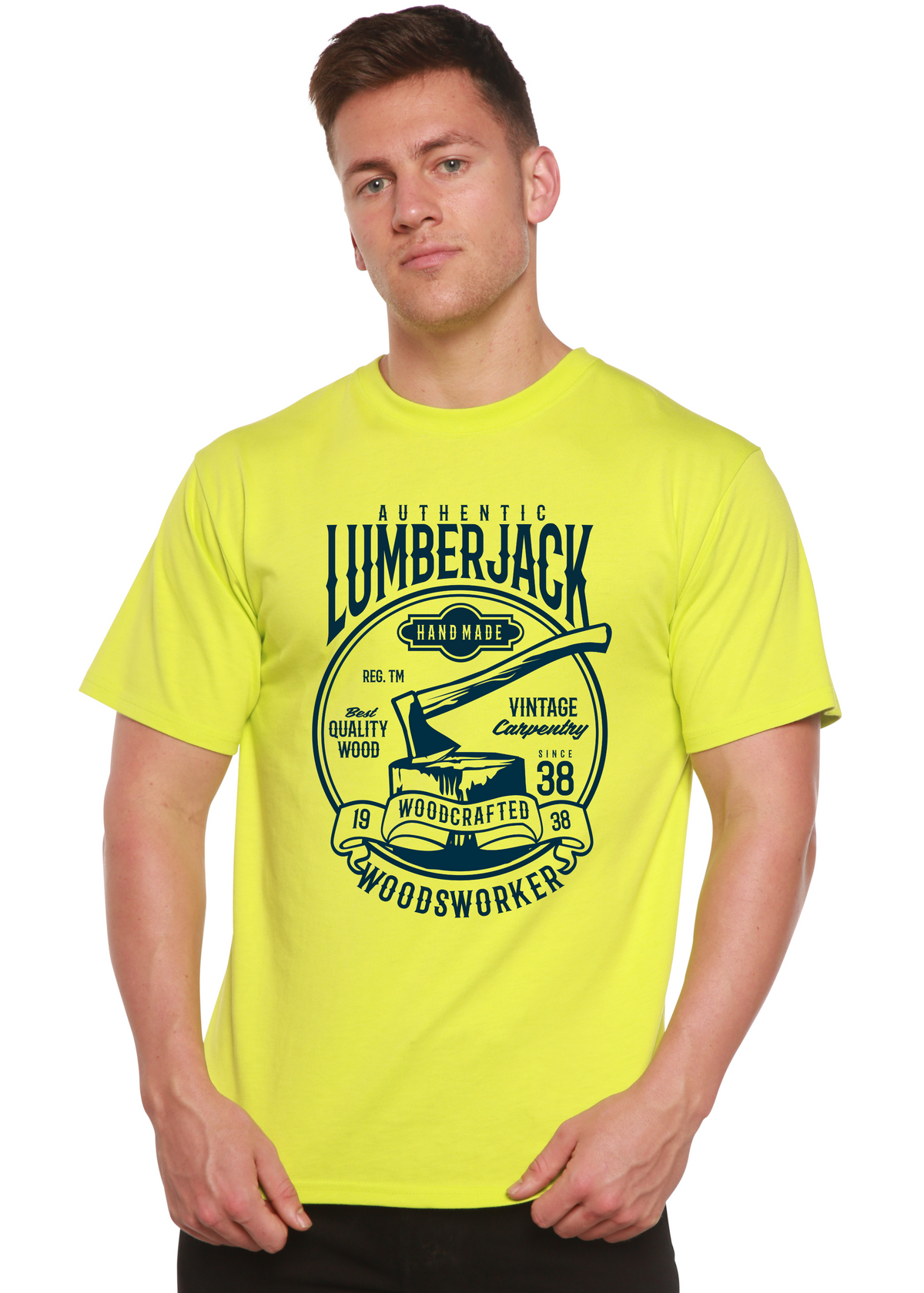 Authentic Lumberjack Men's Bamboo Viscose/Organic Cotton Short Sleeve Graphic T-Shirt