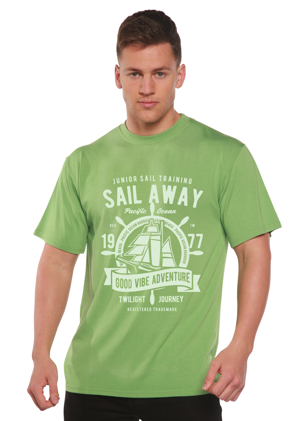 Sail Away Spun Bamboo® Men's Bamboo Viscose/Organic Cotton Short Sleeve Graphic T-Shirt