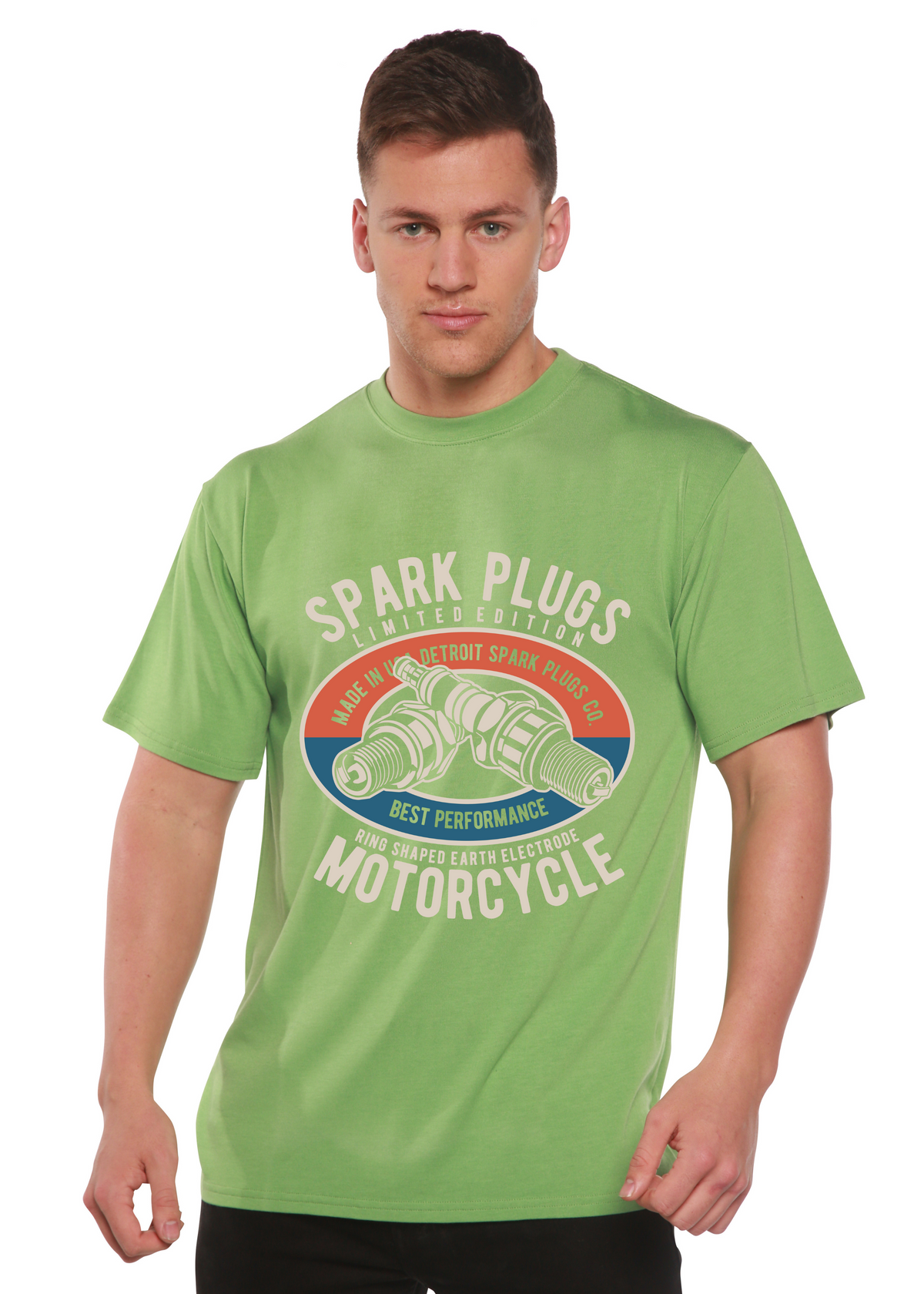 Spark Plugs Spun Bamboo® Men's Bamboo Viscose/Organic Cotton Short Sleeve Graphic T-Shirt