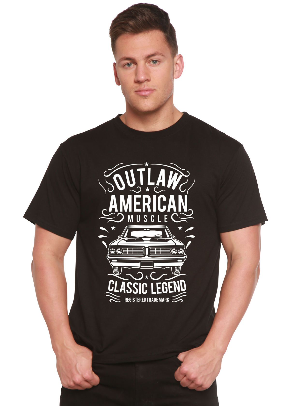 Outlaw American Muscle Spun Bamboo® Men's Bamboo Viscose/Organic Cotton Short Sleeve Graphic T-Shirt