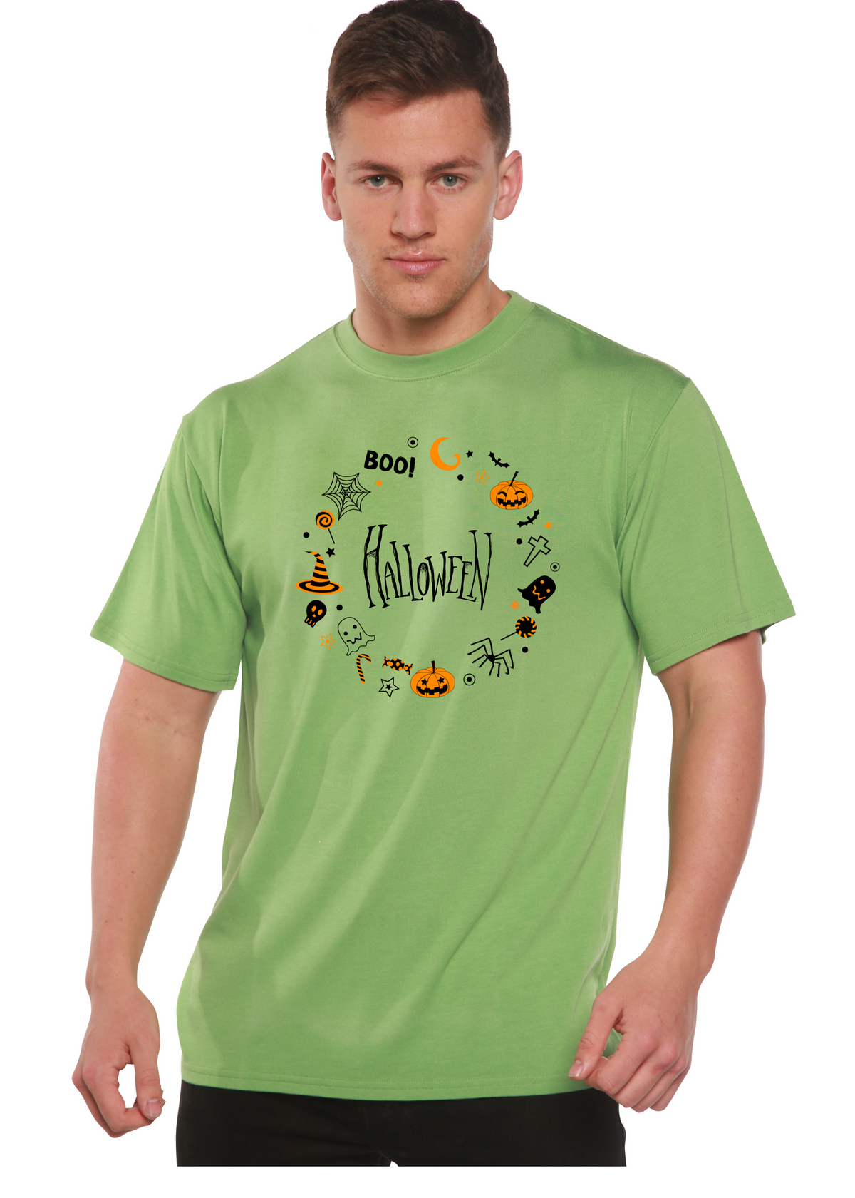 Bool Halloween Men's Bamboo Viscose/Organic Cotton Short Sleeve Graphic T-Shirt