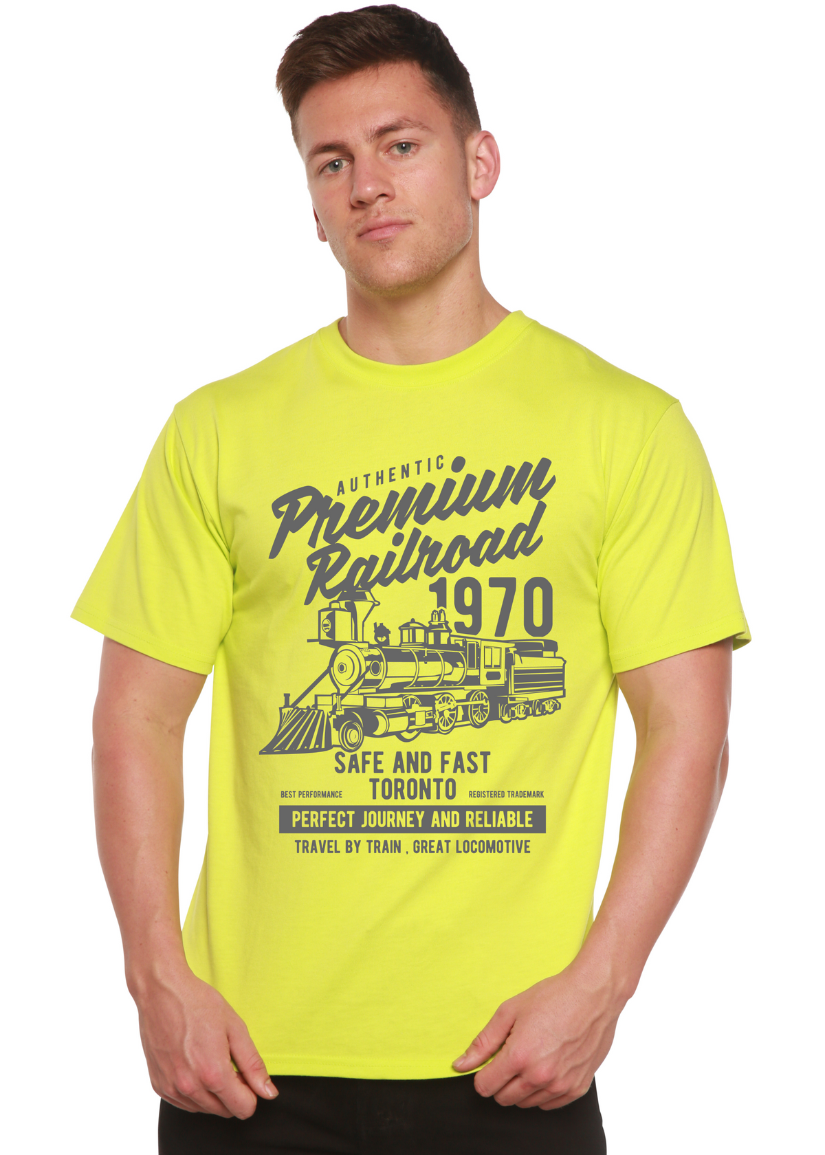 Premium Railroad Spun Bamboo® Men's Bamboo Viscose/Organic Cotton Short Sleeve Graphic T-Shirt