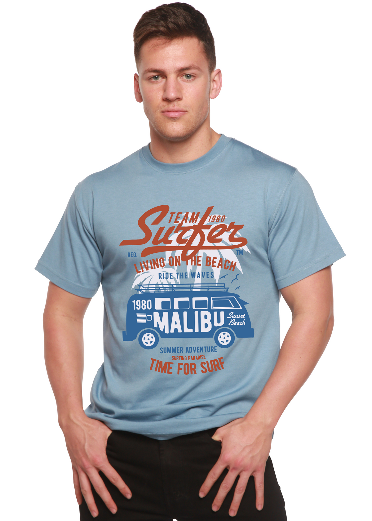 Team Surfer Spun Bamboo® Men's Bamboo Viscose/Organic Cotton Short Sleeve Graphic T-Shirt