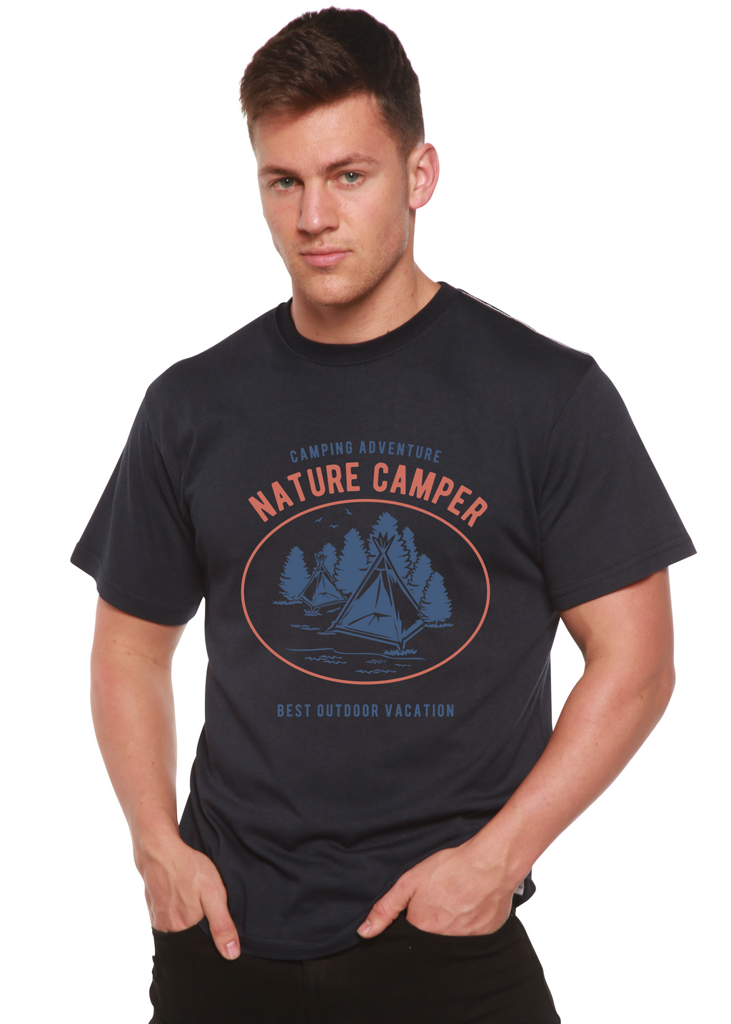 Nature Camper Spun Bamboo® Men's Bamboo Viscose/Organic Cotton Short Sleeve Graphic T-Shirt