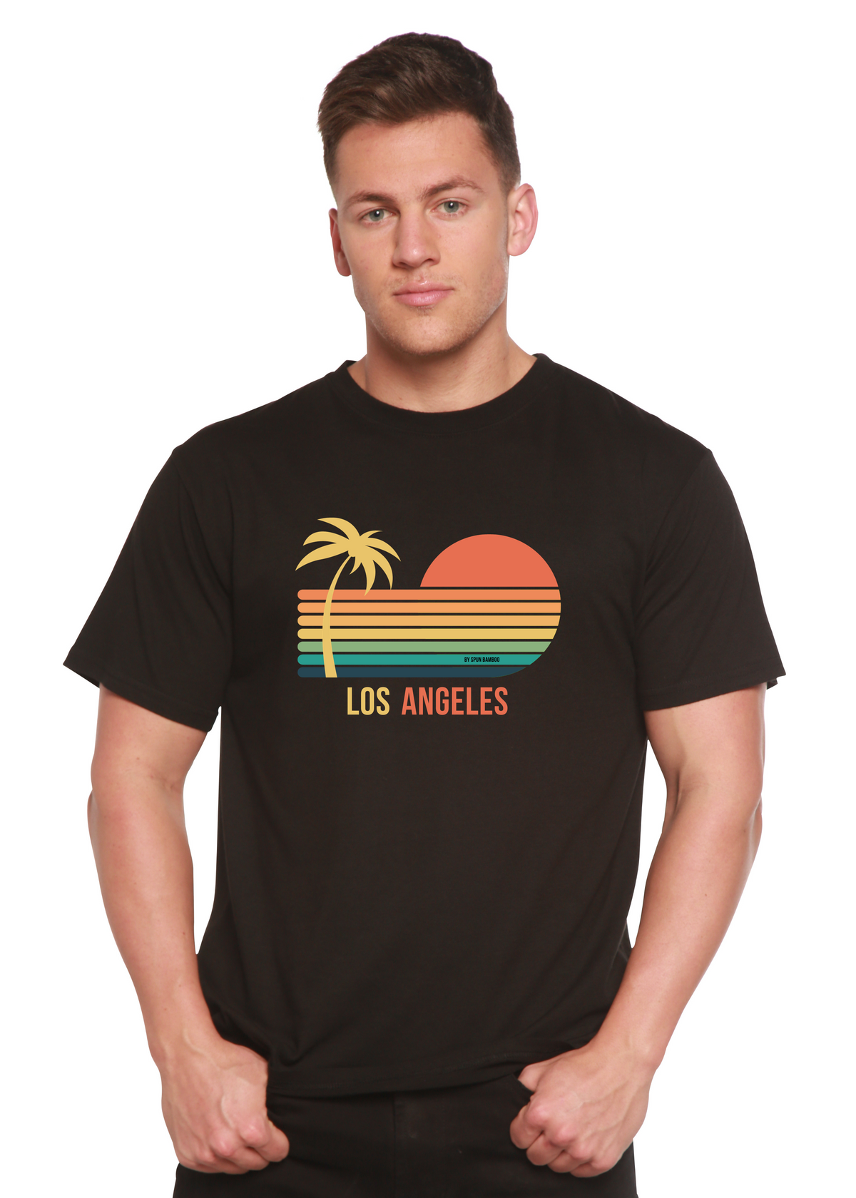 Los Angeles Unisex Bamboo Viscose/Organic Cotton Short Sleeve Graphic T-Shirt