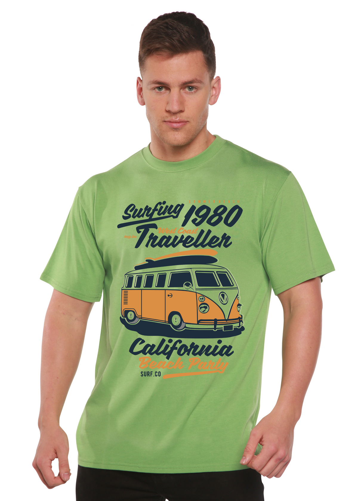 Surfing 1980 Spun Bamboo® Men's Bamboo Viscose/Organic Cotton Short Sleeve Graphic T-Shirt