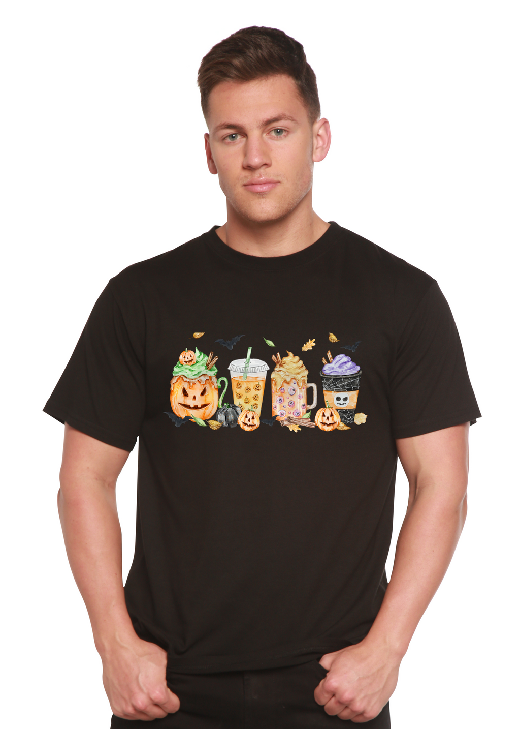 Happy Halloween Men's Bamboo Viscose/Organic Cotton Short Sleeve Graphic T-Shirt