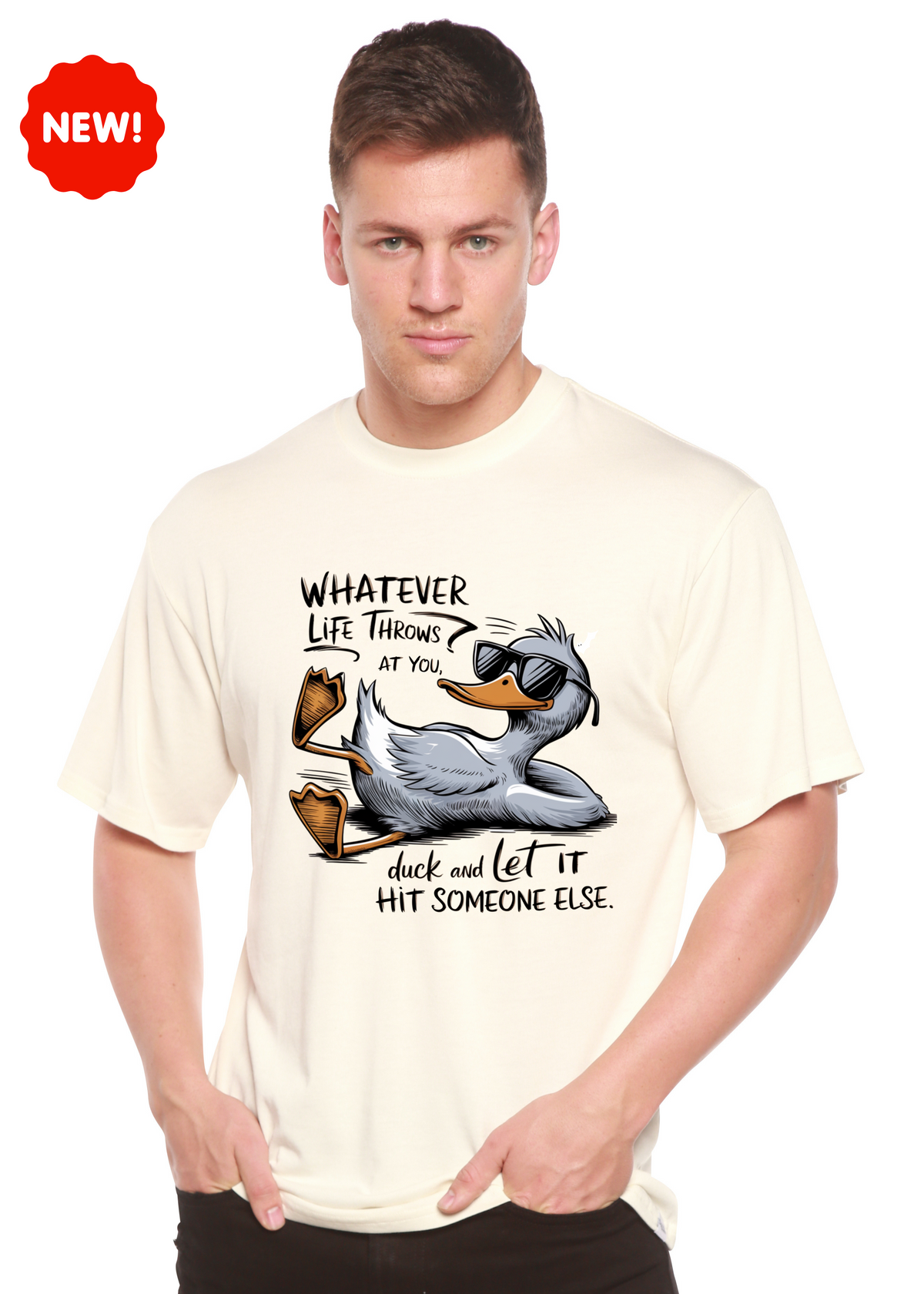 Whatever Life Throws at You Funny Unisex Bamboo/Cotton Graphic T-Shirt
