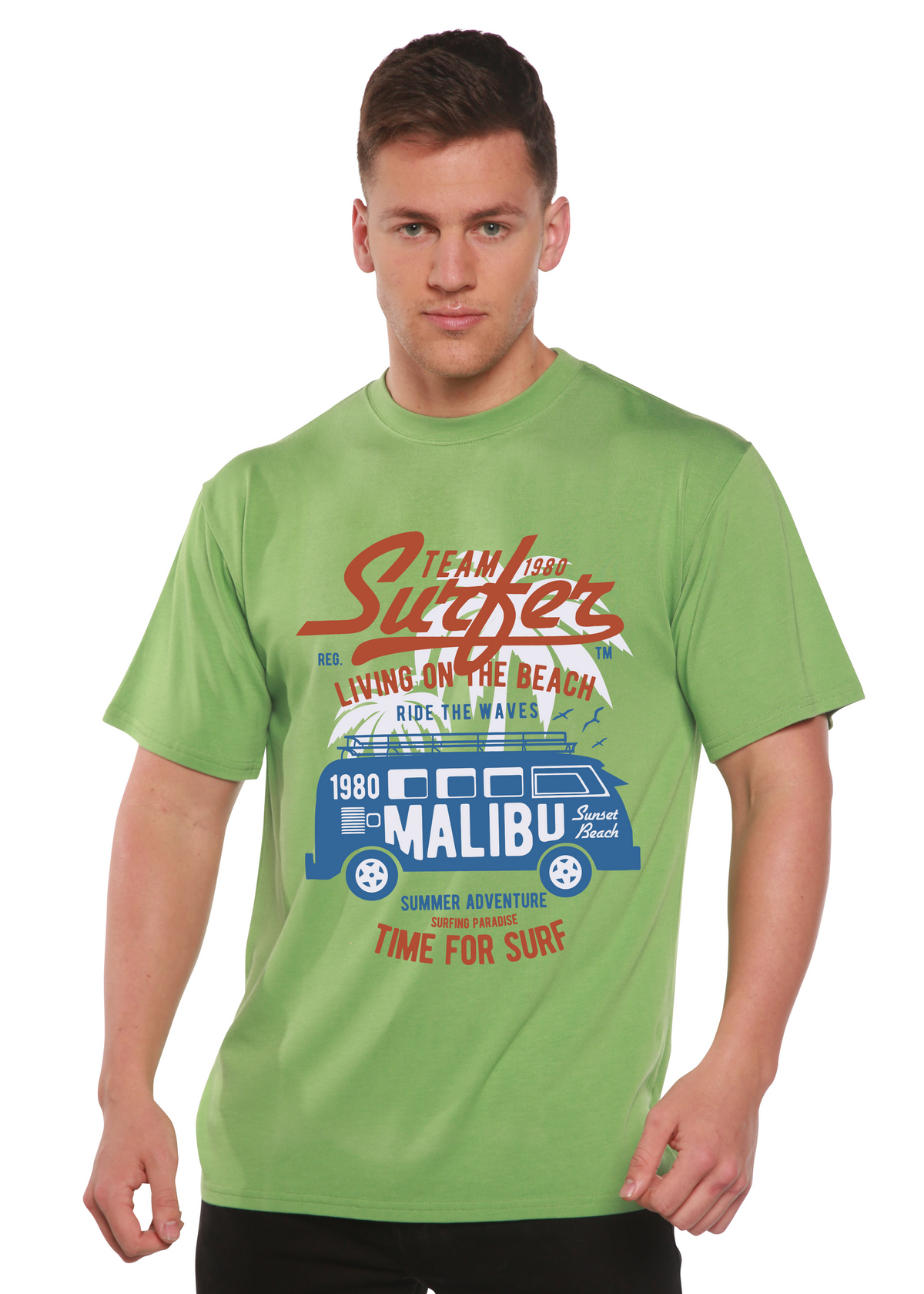 Team Surfer Spun Bamboo® Men's Bamboo Viscose/Organic Cotton Short Sleeve Graphic T-Shirt