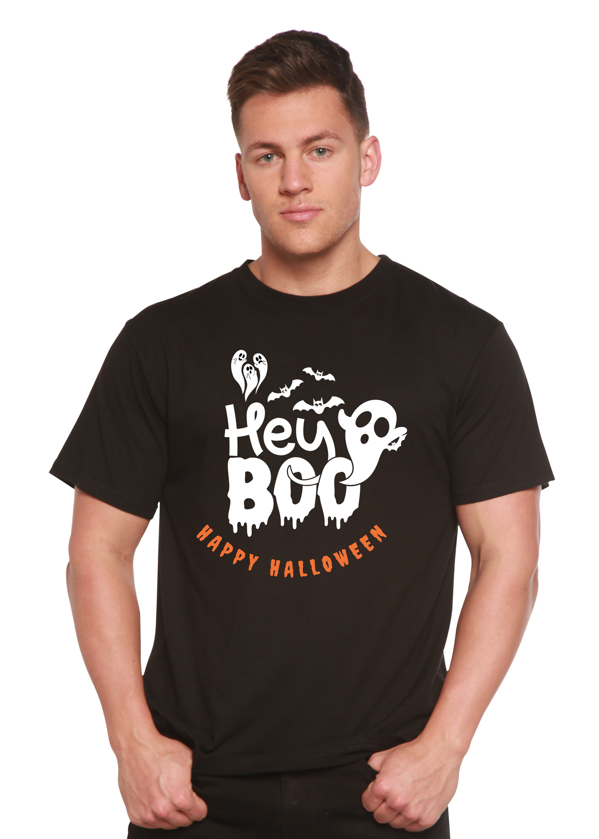 Hey Boo Men's Bamboo Viscose/Organic Cotton Short Sleeve Graphic T-Shirt