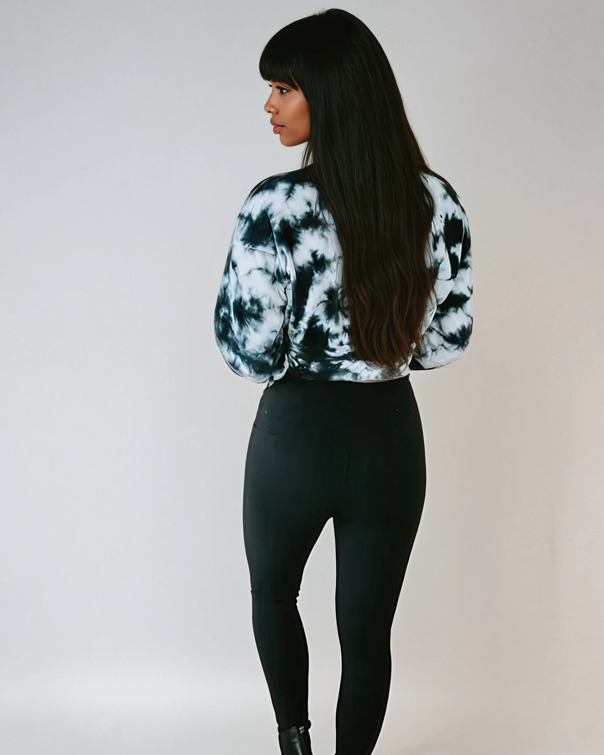 Midnight Velvet Tie-Dye Crop Pullover