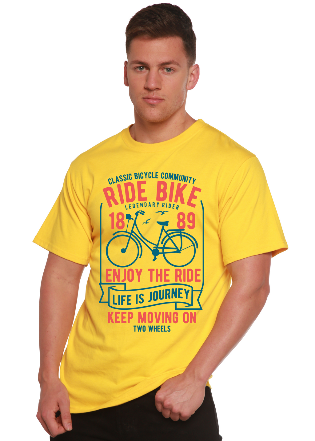 Ride Bike Spun Bamboo® Men's Bamboo Viscose/Organic Cotton Short Sleeve Graphic T-Shirt