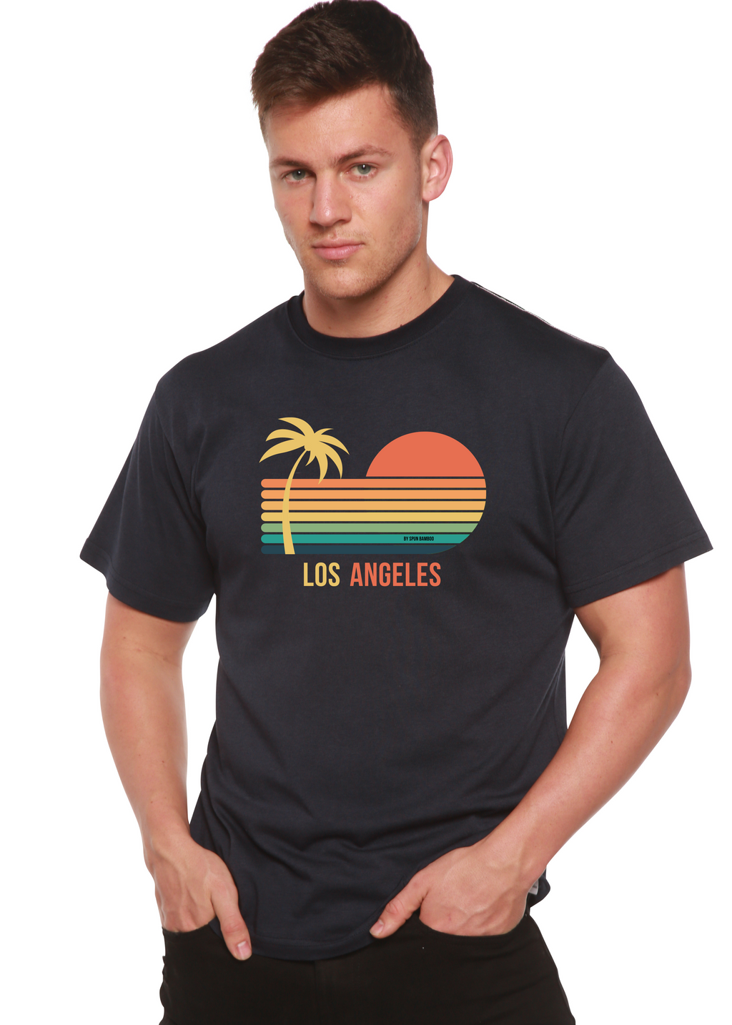 Los Angeles Unisex Bamboo Viscose/Organic Cotton Short Sleeve Graphic T-Shirt